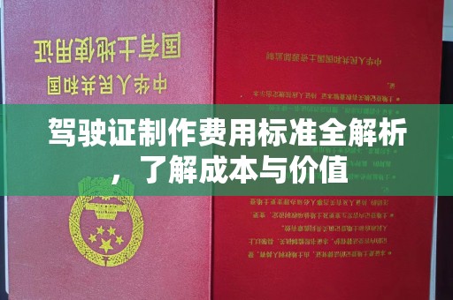 吉木乃驾驶证制作费用标准全解析，了解成本与价值